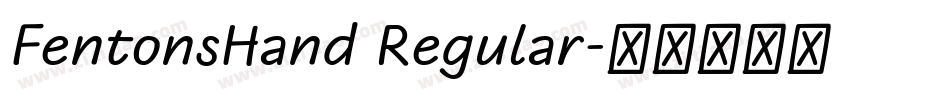 FentonsHand Regular字体转换